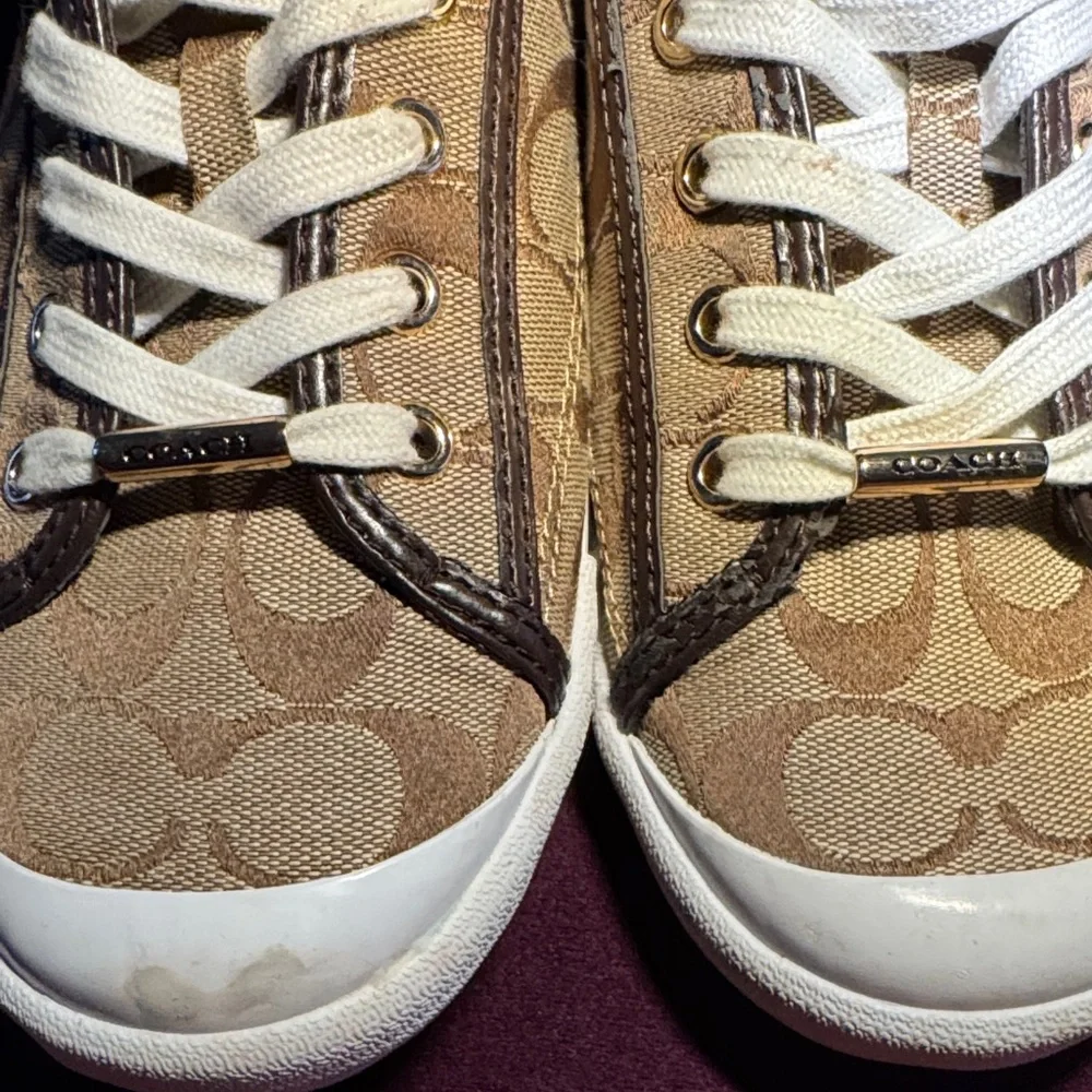 Coach Brown and Cream Sneakers